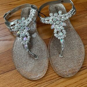 Stylish Silver Embellished Sandals